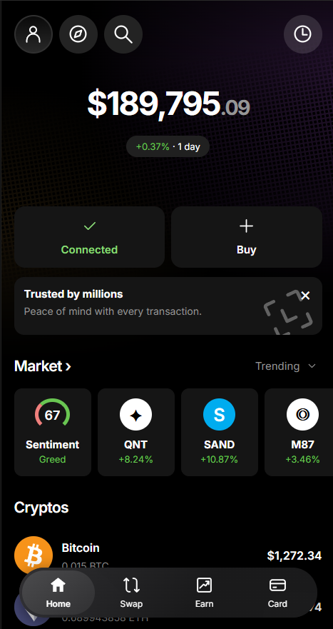 Ledger Wallet Simulator, capture 1