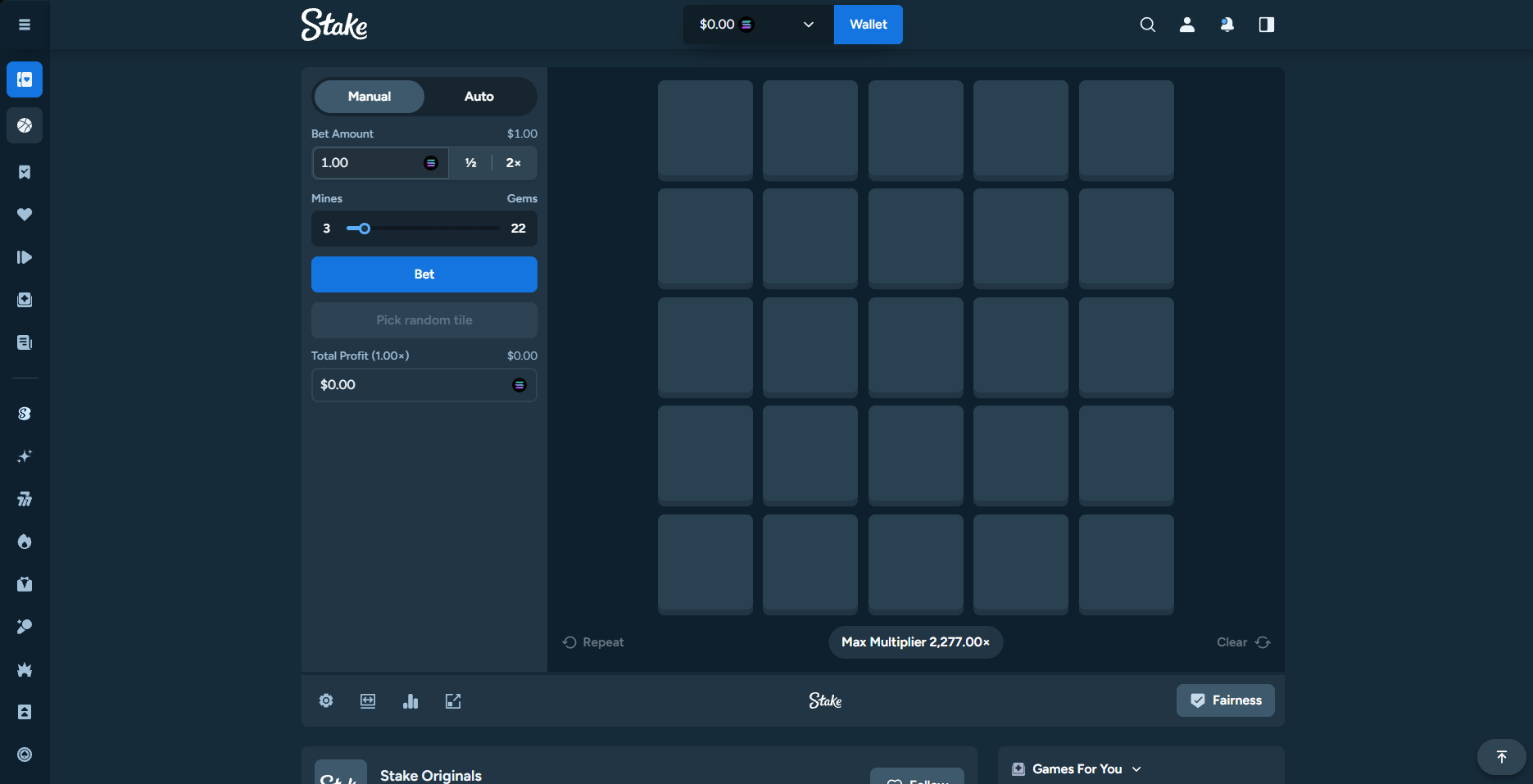 Stake Simulator, capture 3