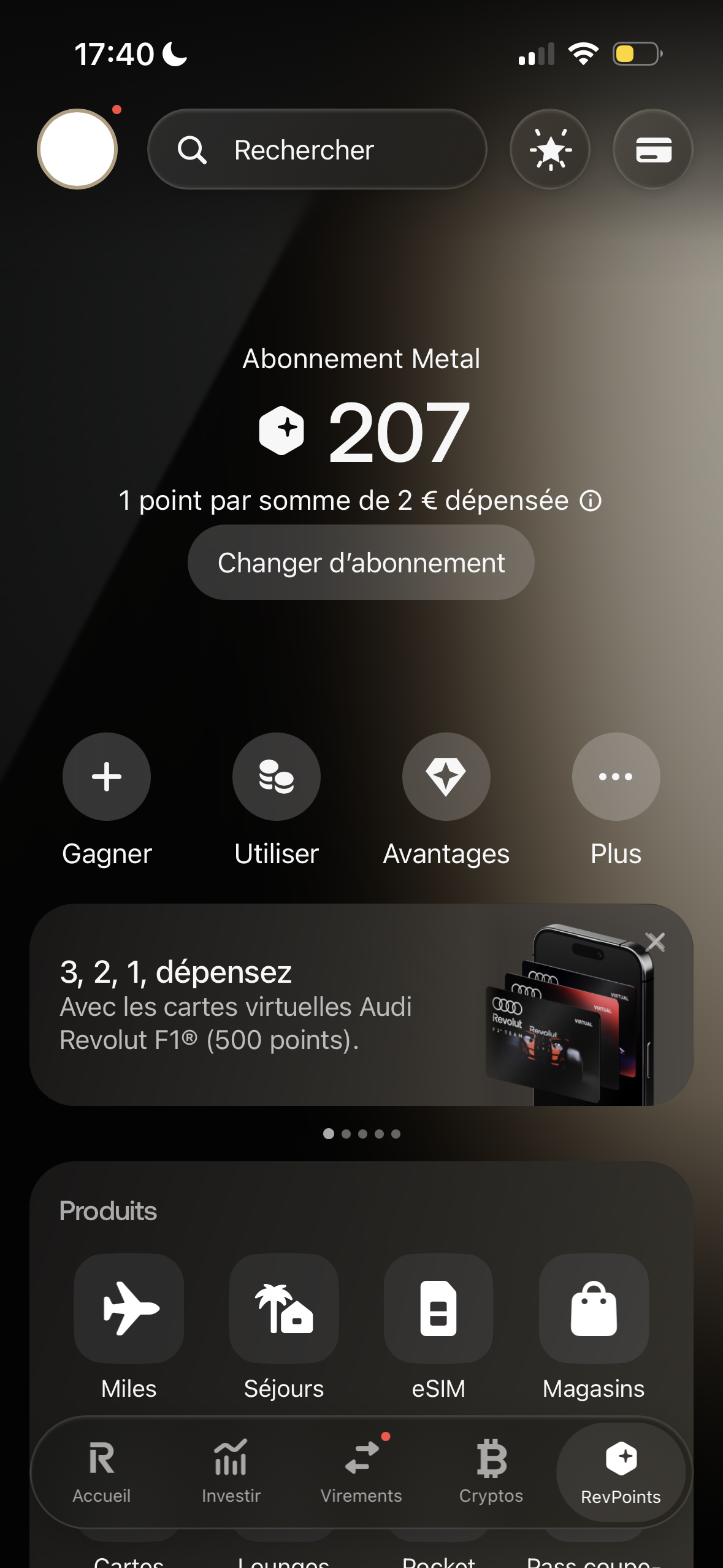 Revolut simulator, capture 3
